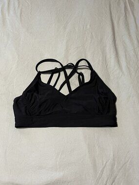 Calia cross-strap Bikini Top in Black size Large